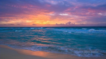 Meer in Sonnenuntergang Seascape Gemälden von Fotos zu Kunst Ölgemälde